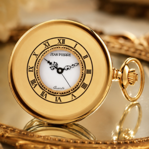 Quartz Half Hunter Gold Plated Pocket Watch