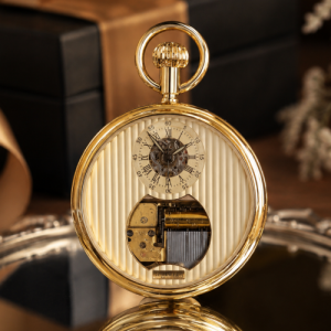 17 Jewel Gold Plated Mechanical Open Face Musical Pocket Watch