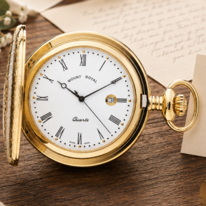 Gold Plated Quartz Full Hunter Pocket Watch