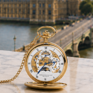 The Westminster - Gold Mechanical Dual Time Double Hunter