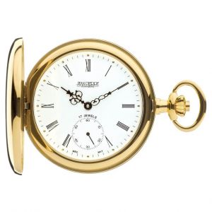 Gold Plated Full Hunter Pocket Watch With  Roman Numerals