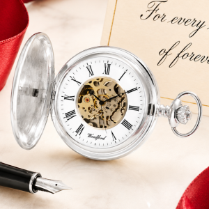Full Hunter Sterling Silver Mechanical Pocket Watch