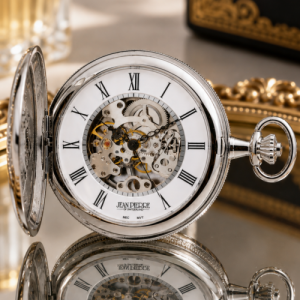 Chrome Double Hunter Mechanical Pocket Watch