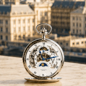 The Westminster - Chrome Mechanical Dual Time Double Hunter