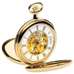 Gold Plated Double Hunter Mechanical Pocket Watch