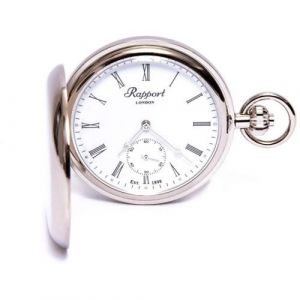 Chrome Double Hunter Mechanical Pocket Watch