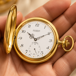 Gold Full Hunter Mechanical Pocket Watch