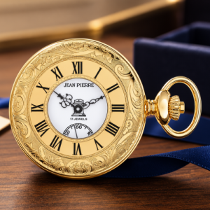 Gold Plated Masonic Half Hunter Mechanical Pocket Watch