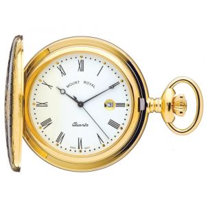Gold Plated Quartz Full Hunter Pocket Watch
