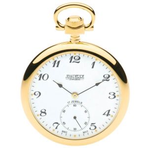 Open Face Gold Plated Mechanical Pocket Watch