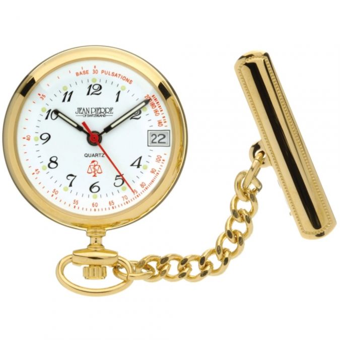 Gold Plated Quartz Nurses Fob Watch