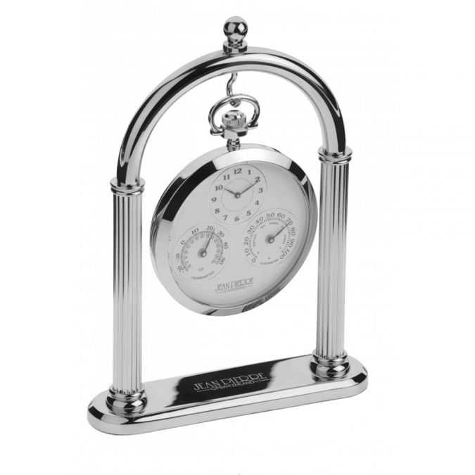 Gents Open Face 'Weather Station' Pocket Watch With Stand
