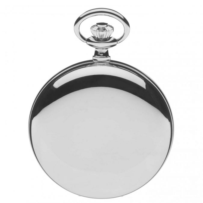 Mechanical Chrome Plated Full Hunter Pocket Watch