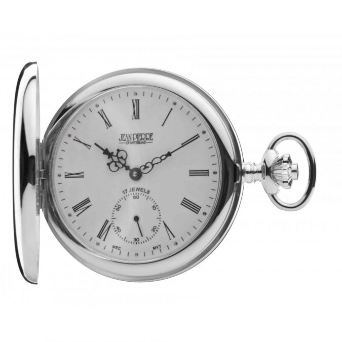 Full Hunter Sterling Silver Mechanical Pocket Watch