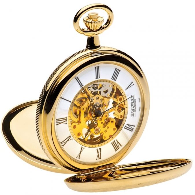 Gold Plated Double Hunter Mechanical Pocket Watch