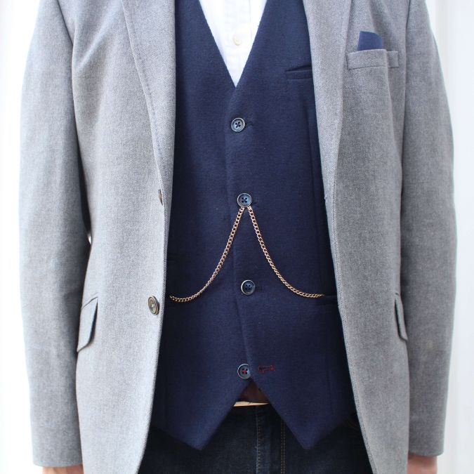 Gold Plated Double Albert Pocket Watch Chain