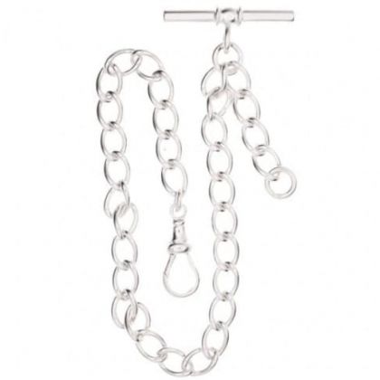 Greenwich Sterling Silver 9.25 Inch Single Albert T-Bar Pocket